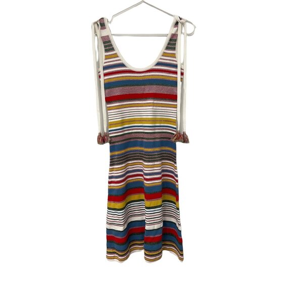 Veronica Beard Striped Tassel Detail Midi Dress - Picture 3 of 6